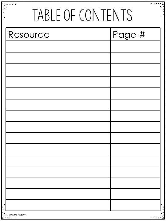 Resource Page # 