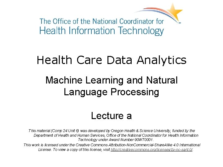 Health Care Data Analytics Machine Learning And Natural