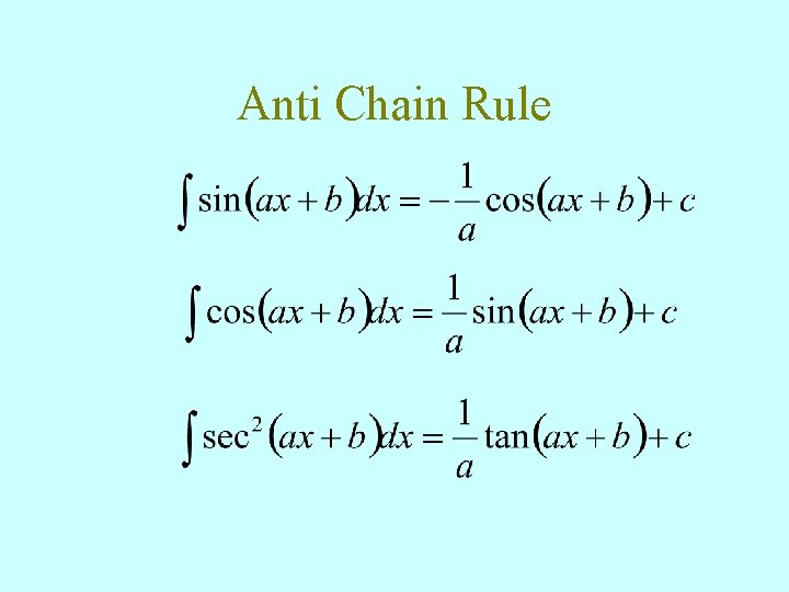 Anti Chain Rule 