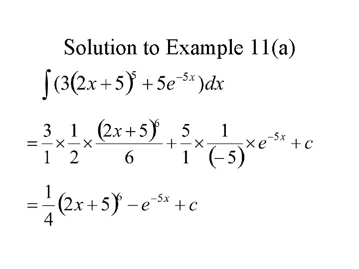 Solution to Example 11(a) 