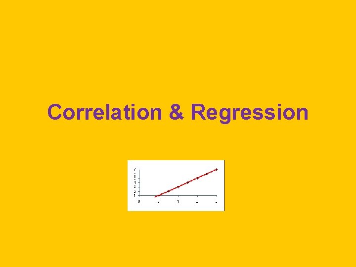 Correlation & Regression 