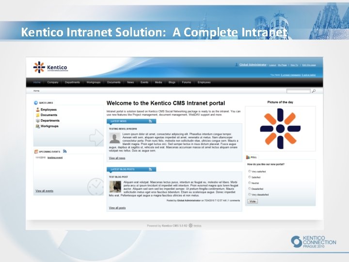 Kentico Intranet Solution: A Complete Intranet 