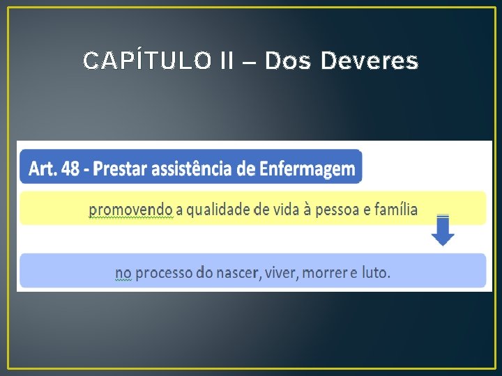 CAPÍTULO II – Dos Deveres CAPÍTULO II – Dos Deveres
