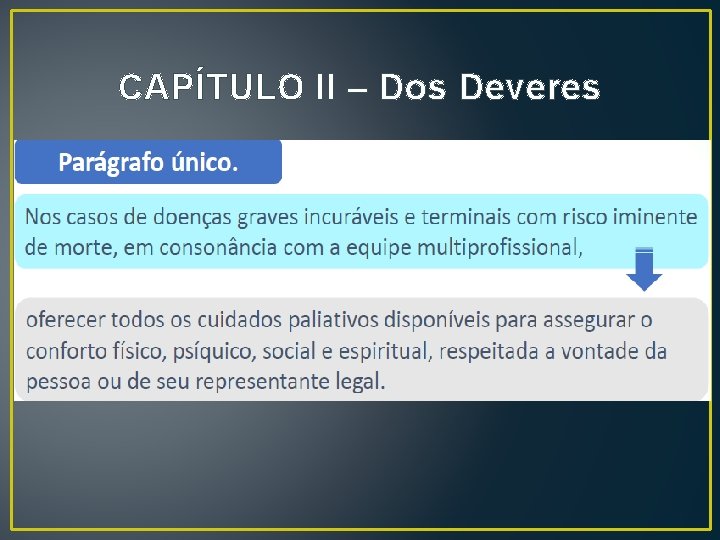 CAPÍTULO II – Dos Deveres CAPÍTULO II – Dos Deveres