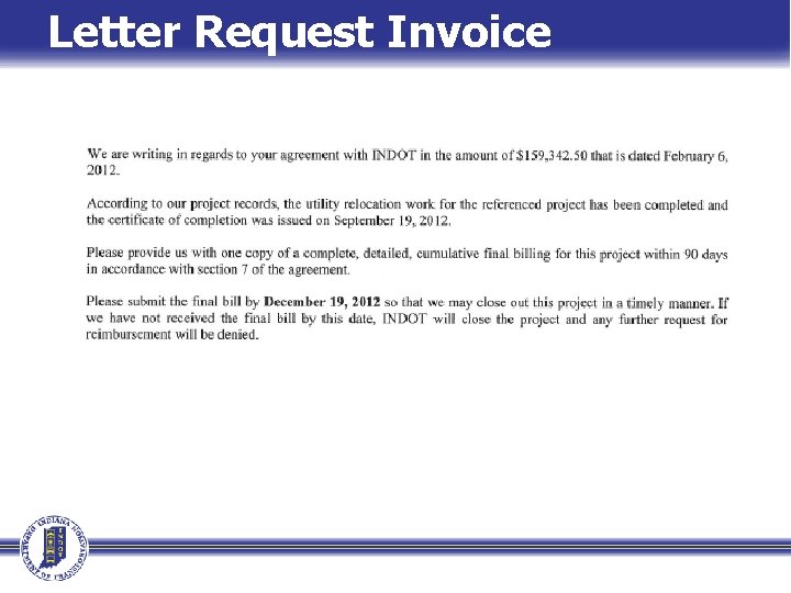 Letter Request Invoice 