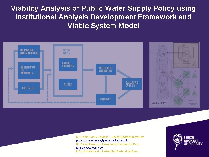 Viability Analysis of Public Water Supply Policy using Institutional Analysis Development Framework and Viable