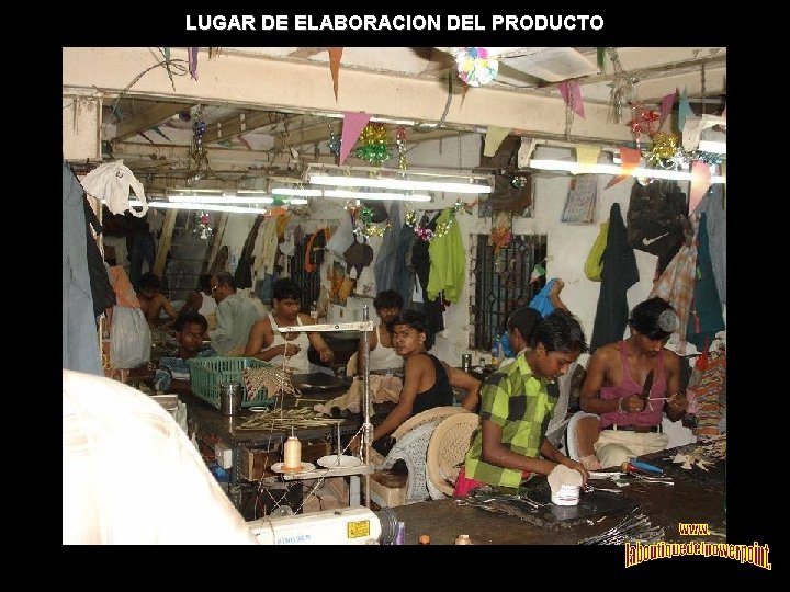 LUGAR DE ELABORACION DEL PRODUCTO 