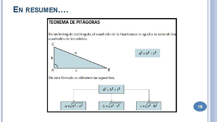 EN RESUMEN…. 19 