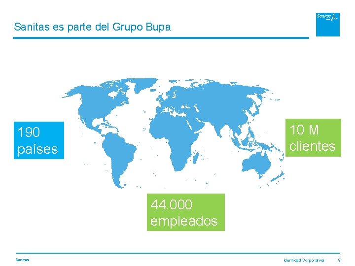 Sanitas es parte del Grupo Bupa 10 M clientes 190 países 44. 000 empleados
