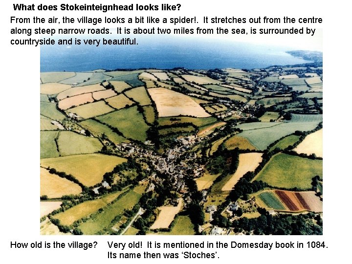 What does Stokeinteignhead looks like? From the air, the village looks a bit like
