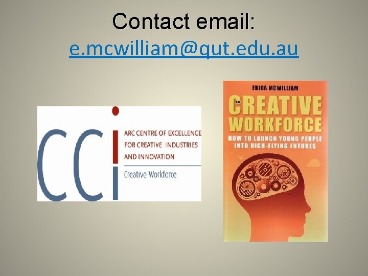 Contact email: e. mcwilliam@qut. edu. au 