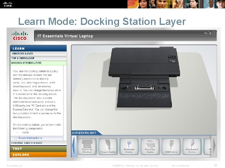 Learn Mode: Docking Station Layer Presentation_ID © 2008 Cisco Systems, Inc. All rights reserved.