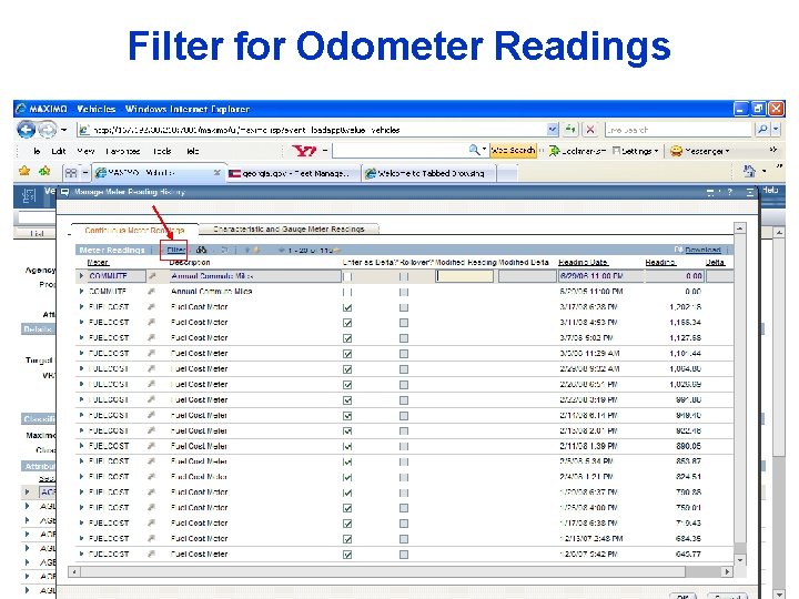 Filter for Odometer Readings 