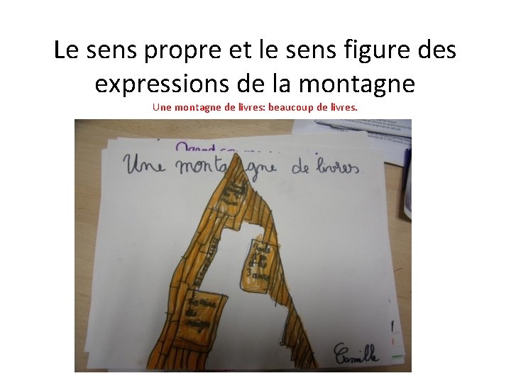 Le sens propre et le sens figure des expressions de la montagne Une montagne