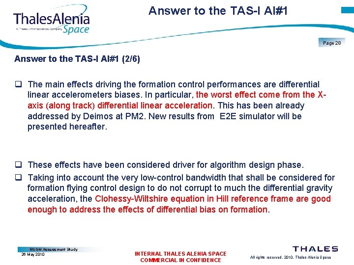 Answer to the TAS-I AI#1 Page 28 Answer to the TAS-I AI#1 (2/6) q