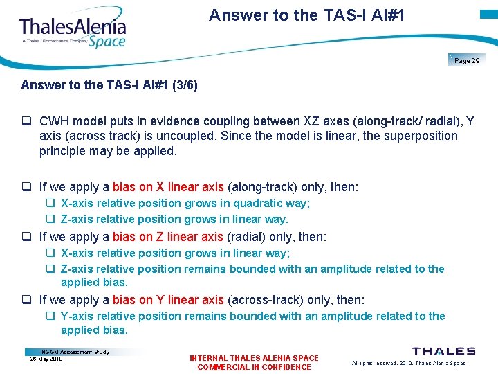 Answer to the TAS-I AI#1 Page 29 Answer to the TAS-I AI#1 (3/6) q