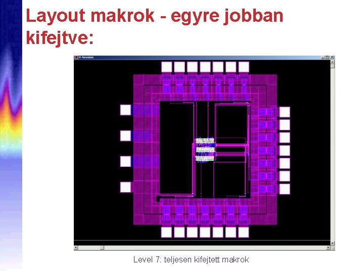 Layout makrok - egyre jobban kifejtve: Level 7: teljesen kifejtett makrok 