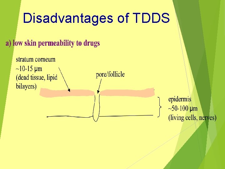 Disadvantages of TDDS 