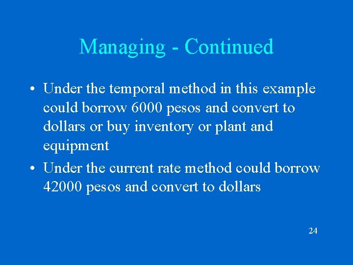 Outline For Chapter 11 Understand Translation Exposure How
