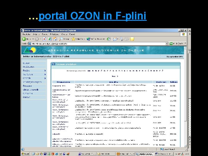 …portal OZON in F-plini 