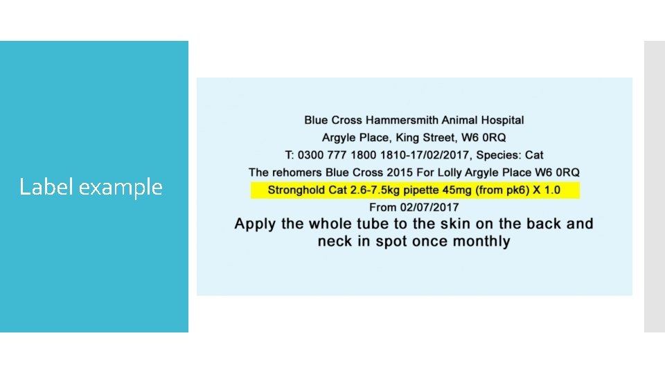 Label example Label example