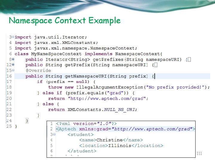 Namespace Context Example 111 