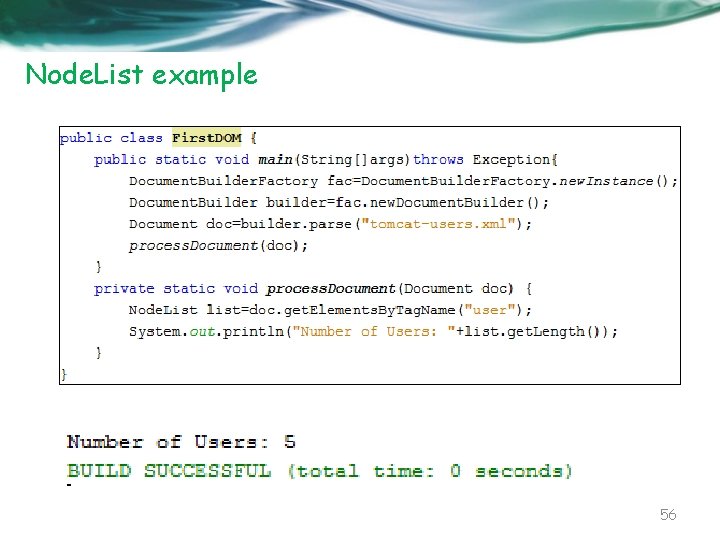 Node. List example 56 