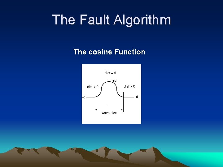 The Fault Algorithm The cosine Function 