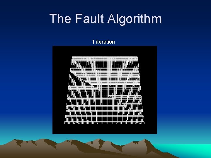 The Fault Algorithm 1 iteration 