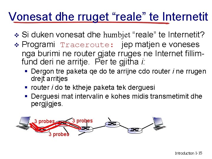Vonesat dhe rruget “reale” te Internetit Si duken vonesat dhe humbjet “reale” te Internetit?