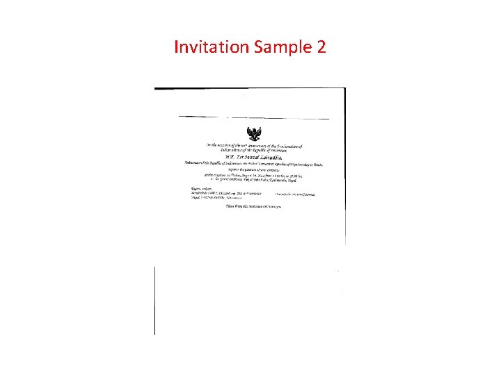 Invitation Sample 2 