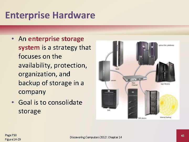 Enterprise Hardware • An enterprise storage system is a strategy that focuses on the Enterprise Hardware • An enterprise storage system is a strategy that focuses on the