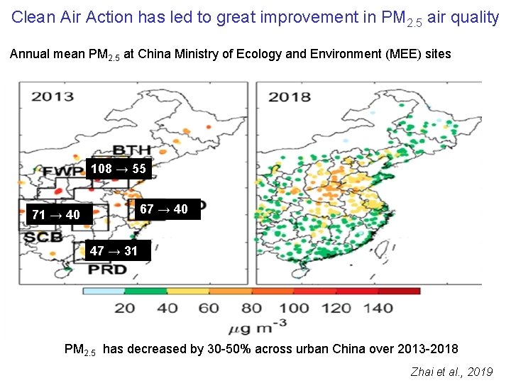 Clean Air Action has led to great improvement in PM 2. 5 air quality