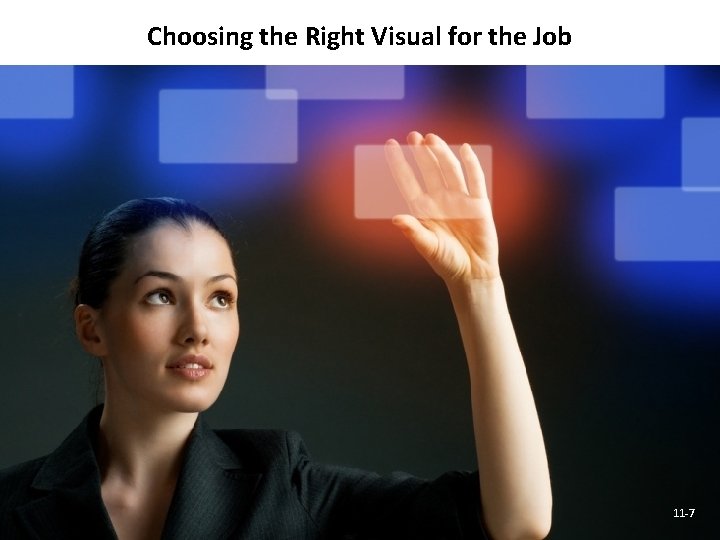 Choosing the Right Visual for the Job 11 -7 