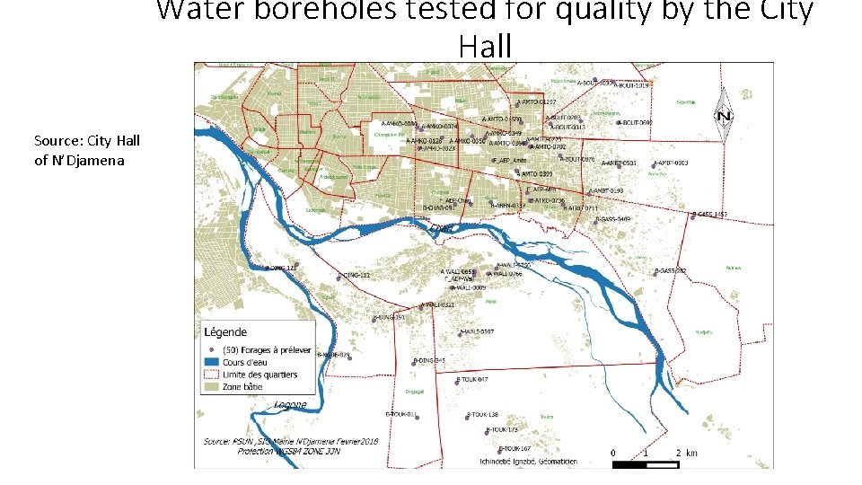 Water boreholes tested for quality by the City Hall Source: City Hall of N’Djamena