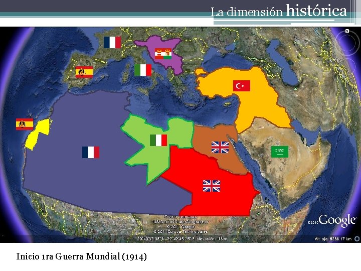La dimensión histórica Inicio 1 ra Guerra Mundial (1914) 