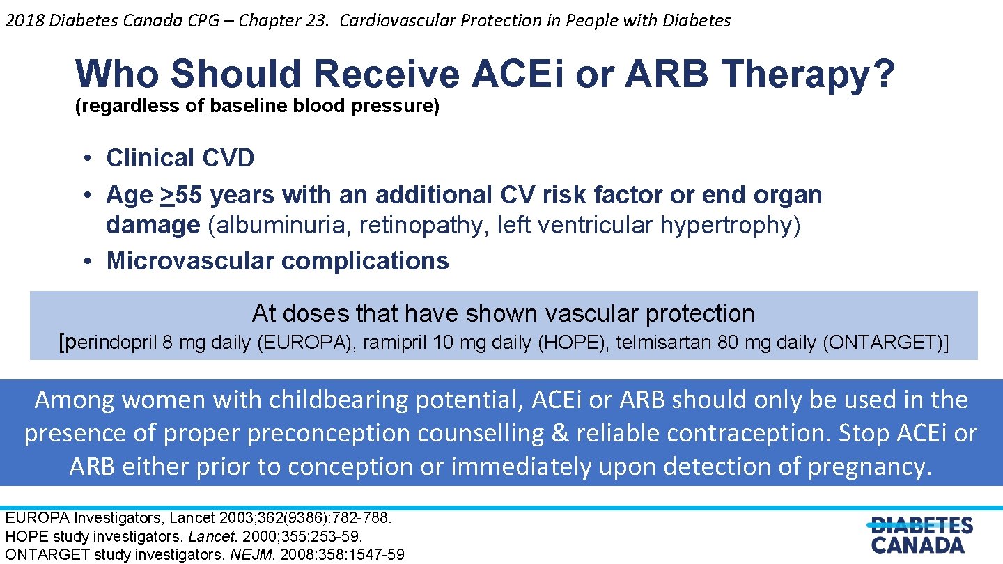 2018 Diabetes Canada CPG – Chapter 23. Cardiovascular Protection in People with Diabetes Who