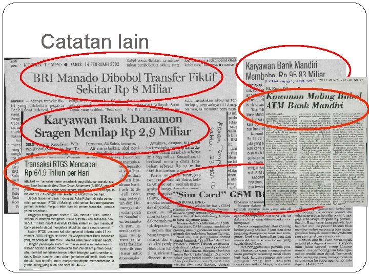 Catatan lain 