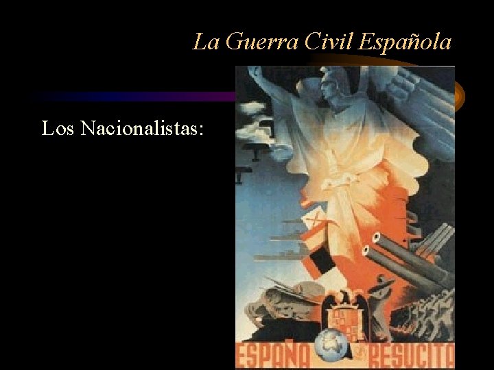 La Guerra Civil Española Los Nacionalistas: 