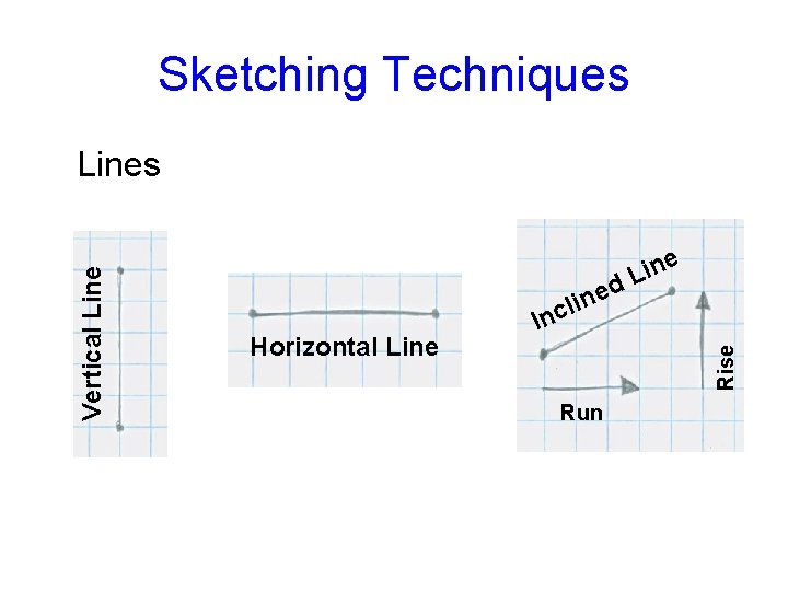 Sketching Techniques d e n cli Horizontal Line e n i L In Rise