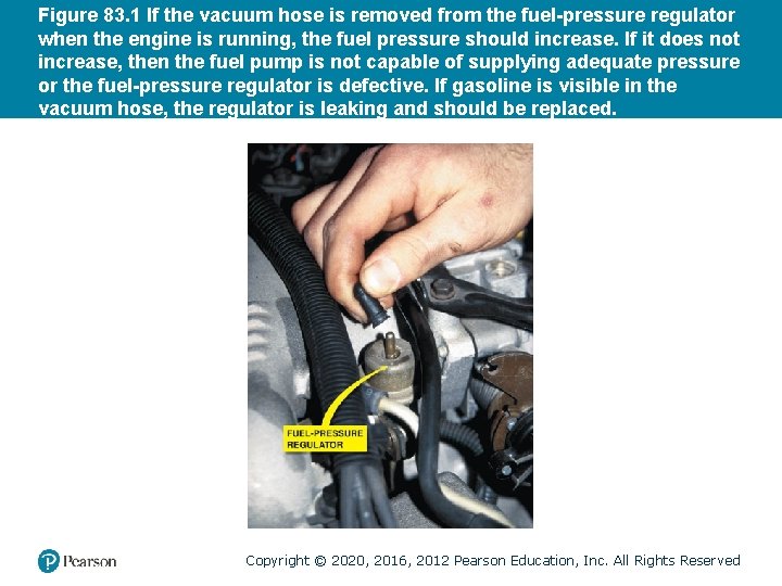 Figure 83. 1 If the vacuum hose is removed from the fuel-pressure regulator when