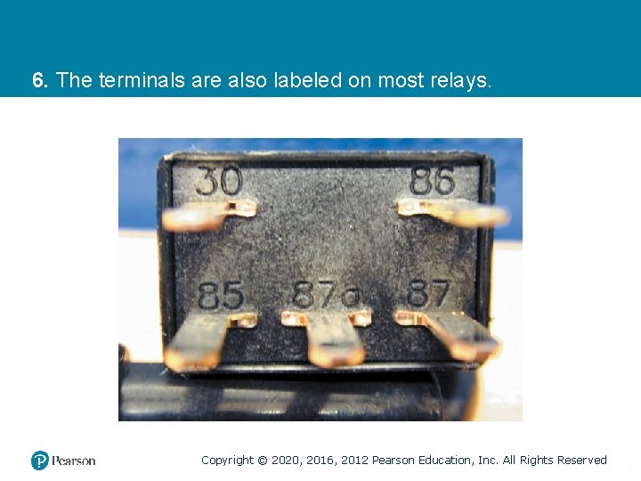 6. The terminals are also labeled on most relays. Copyright © 2020, 2016, 2012