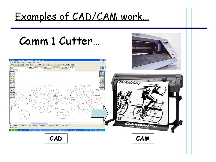 Examples of CAD/CAM work… Camm 1 Cutter… CAD CAM 