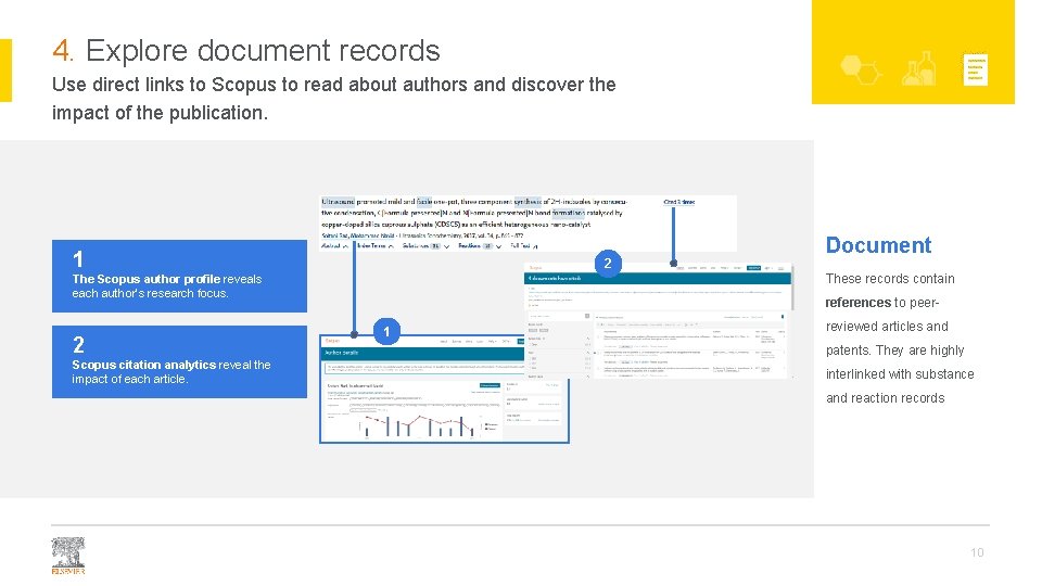 4. Explore document records Use direct links to Scopus to read about authors and 4. Explore document records Use direct links to Scopus to read about authors and