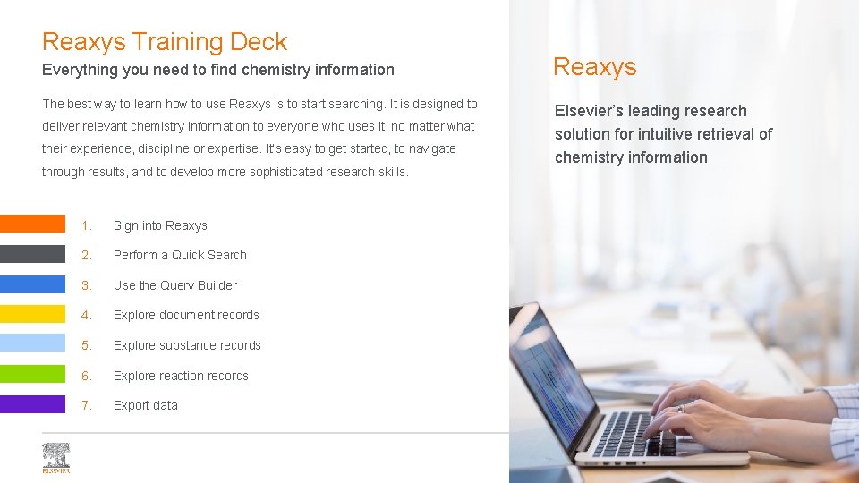 Reaxys Training Deck Everything you need to find chemistry information The best way to Reaxys Training Deck Everything you need to find chemistry information The best way to