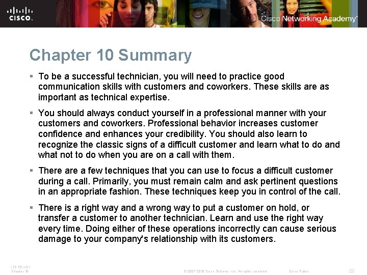 Chapter 10 Summary § To be a successful technician, you will need to practice Chapter 10 Summary § To be a successful technician, you will need to practice