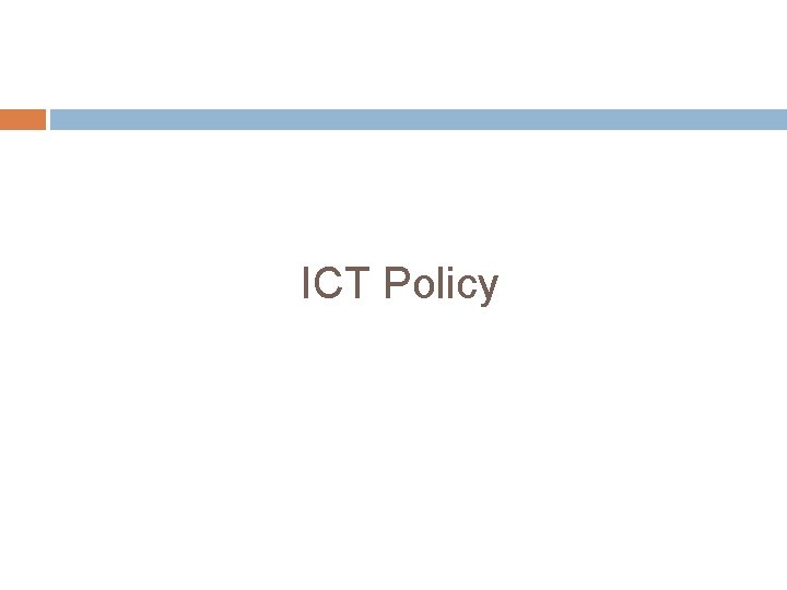 ICT Policy 