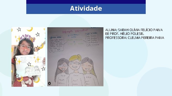 Atividade ALUNA: SARAH OLÍVIA FELÍCIO PAIVA EE PROF. HÉLIO POLESEL PROFESSORA: CLELMA PEREIRA PAIVA