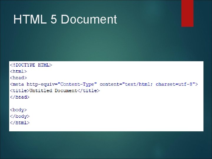 HTML 5 Document 