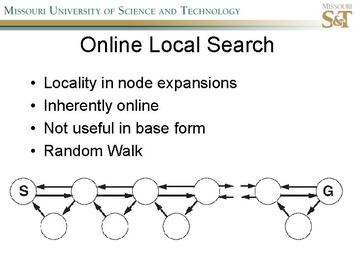 Online Local Search • • Locality in node expansions Inherently online Not useful in